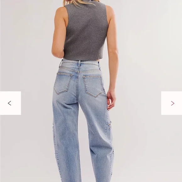 Driftwood Parker Women's Barrel Denim Jeans with Embroidered Cutouts - Picture 5 of 6